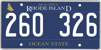 RI license plate 260326