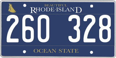 RI license plate 260328