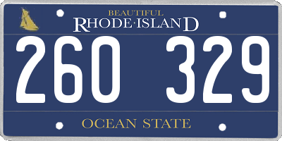 RI license plate 260329