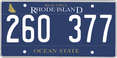 RI license plate 260377