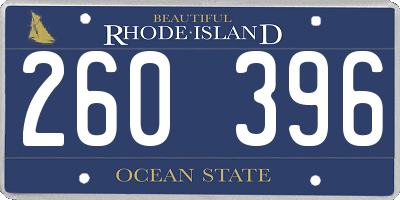 RI license plate 260396