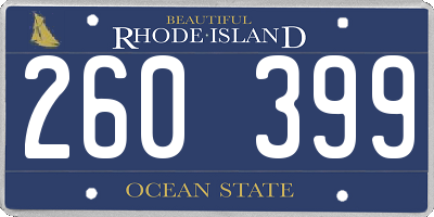 RI license plate 260399