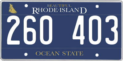 RI license plate 260403