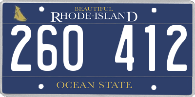 RI license plate 260412