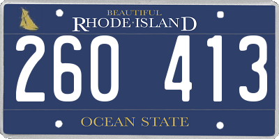 RI license plate 260413