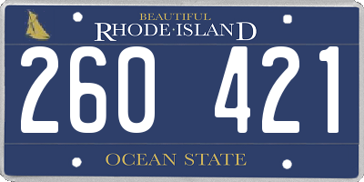 RI license plate 260421