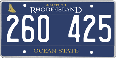 RI license plate 260425