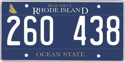 RI license plate 260438