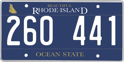 RI license plate 260441