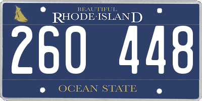 RI license plate 260448