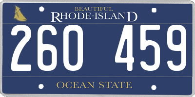 RI license plate 260459