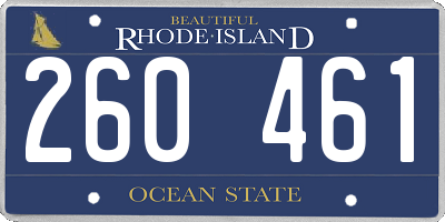RI license plate 260461