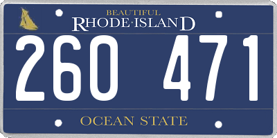 RI license plate 260471