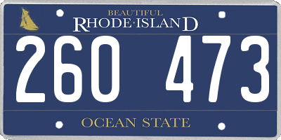 RI license plate 260473