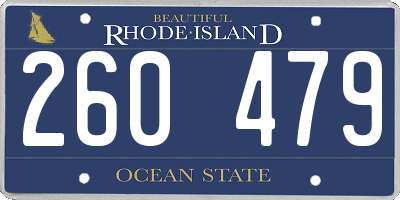 RI license plate 260479