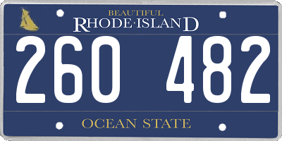 RI license plate 260482