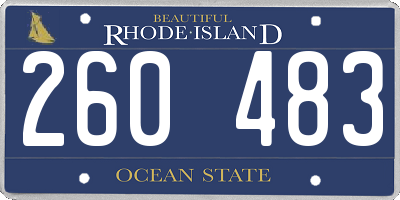 RI license plate 260483