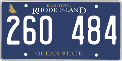 RI license plate 260484