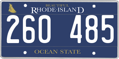 RI license plate 260485