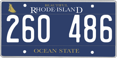 RI license plate 260486