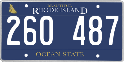 RI license plate 260487