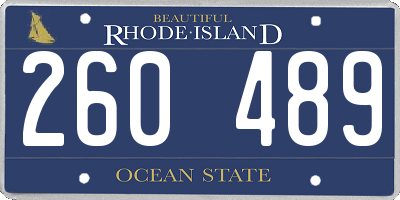 RI license plate 260489
