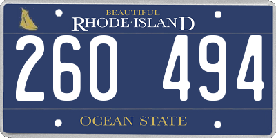 RI license plate 260494