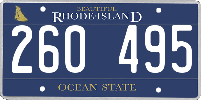 RI license plate 260495