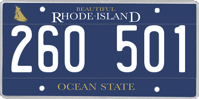 RI license plate 260501