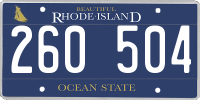 RI license plate 260504