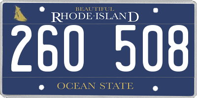 RI license plate 260508