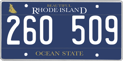 RI license plate 260509