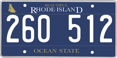 RI license plate 260512