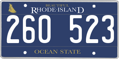 RI license plate 260523