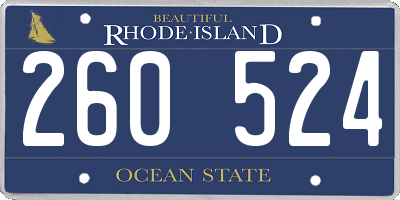 RI license plate 260524