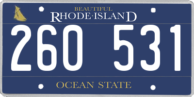 RI license plate 260531