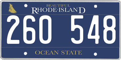RI license plate 260548