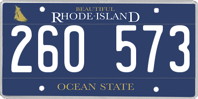 RI license plate 260573