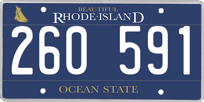 RI license plate 260591