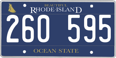 RI license plate 260595