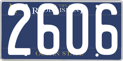 RI license plate 2606