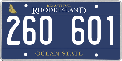 RI license plate 260601