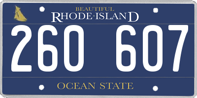 RI license plate 260607