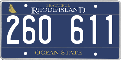 RI license plate 260611