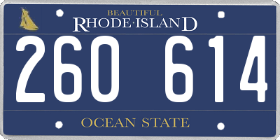 RI license plate 260614