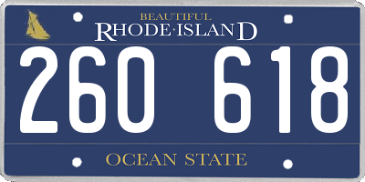 RI license plate 260618