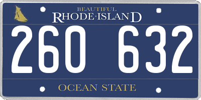 RI license plate 260632