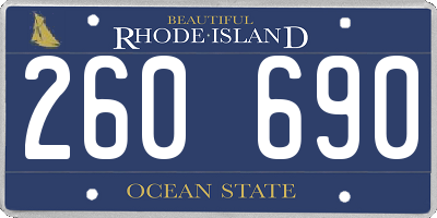 RI license plate 260690