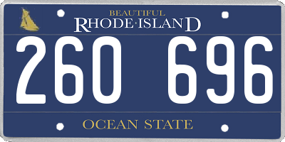 RI license plate 260696