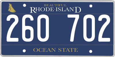 RI license plate 260702